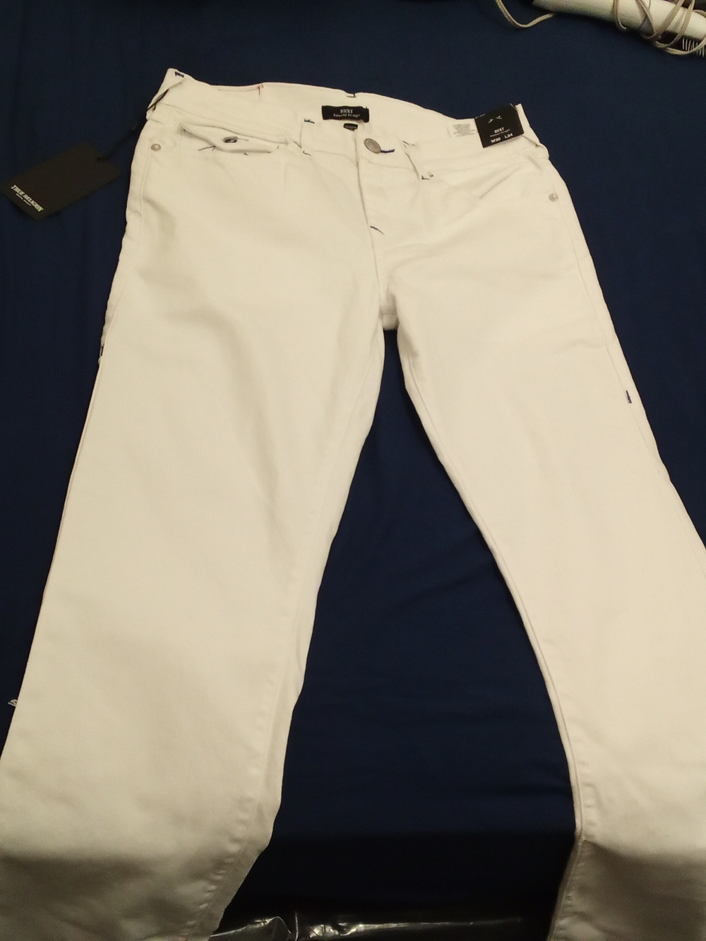 True Religion Men’s Relaxed Jeans in White Rick